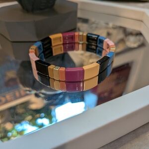 Colorful Enamel Tile Bracelet
